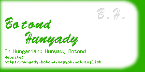 botond hunyady business card